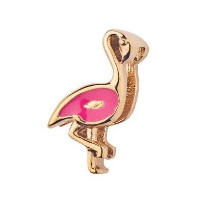 Kistanio Flamingo Charm Champagnerfarben für Mesh Charmband