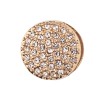 Kistanio Brilliant Coin Charm mit Zirkonia Champagnerfarben für Mesh Charmband