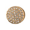Kistanio Brilliant Coin Charm mit Zirkonia Goldfarben für Mesh Charmband