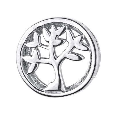 Kistanio Baum Charm Silberfarben für Mesh Charmband